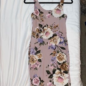 Form fitted flowers dress